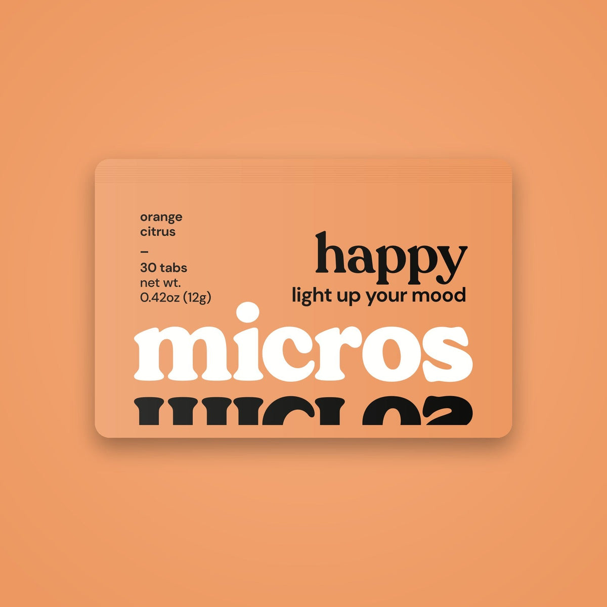 happy by micros, orange citrus, 30 tabs